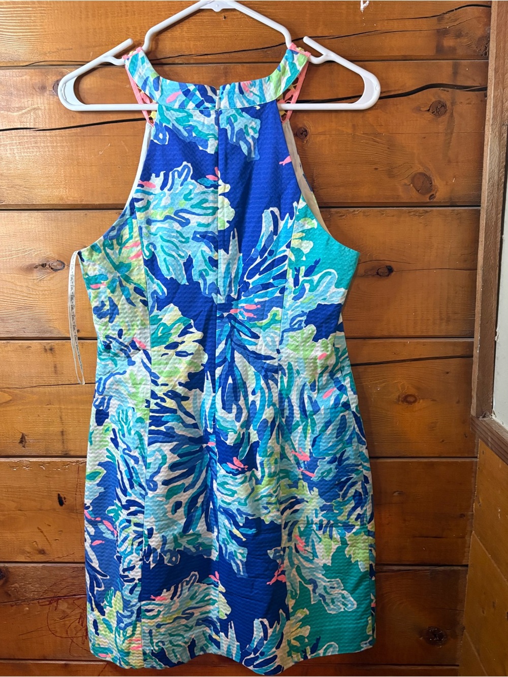 EUC Lilly Pulitzer Pearl Brilliant Blue Wade And Sea Shift Dress size 4 - Picture 8 of 9